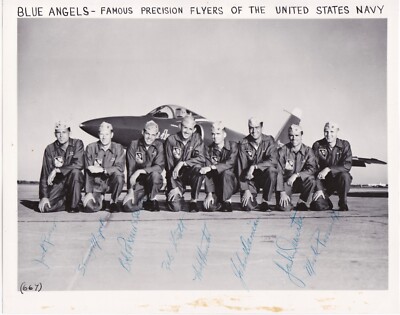 1958-61 Blue Angels Signed Photograph (8) Navy Precision Aviators