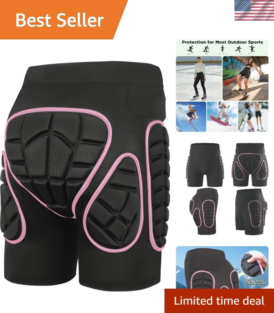 Cienfy, 3D-Heupbescherming, Eva-stootbeschermingspads, beschermende gewatteerde shorts, crash pad, impact uitrusting, voor skiën, schaatsen, snowboarden, skateboarden (XX-Large