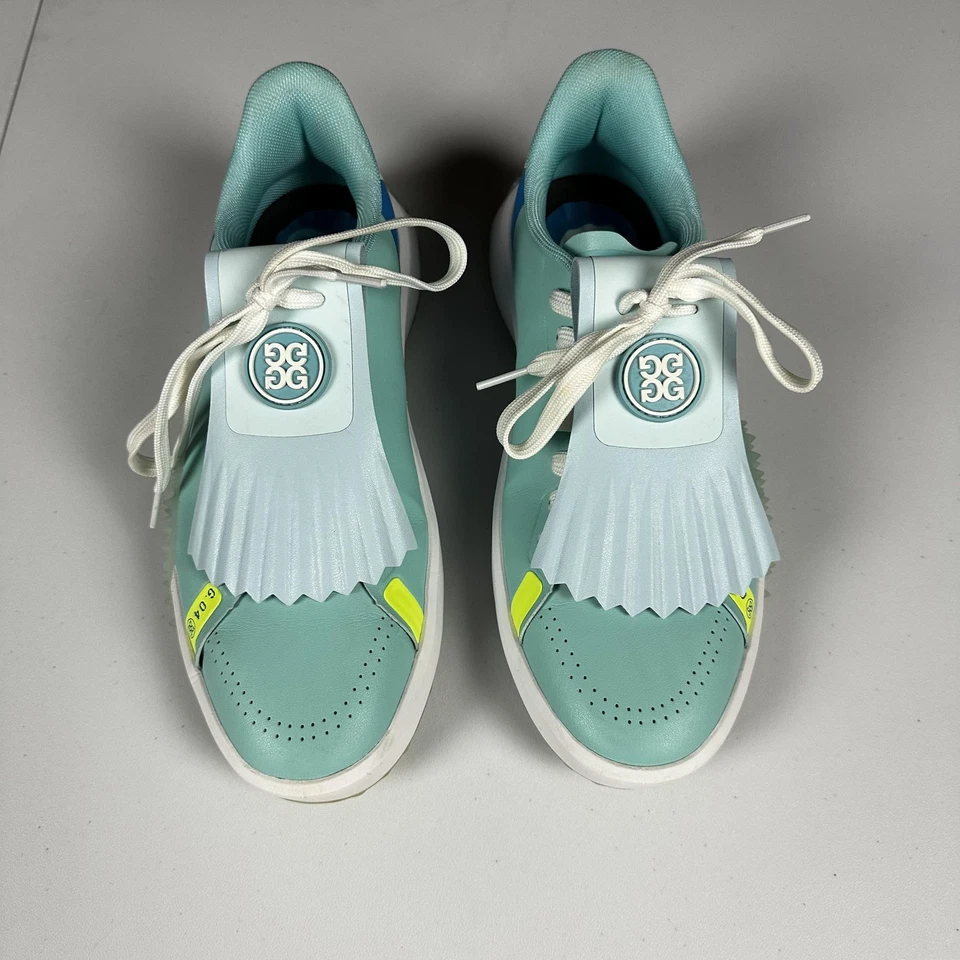 Zapatos de golf para mujer G/FORE G.112 bloque de color Kiltie césped banda de rodadura azul claro Foto 2 de 4