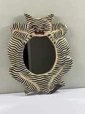 Vintage Hand Carved Folk Art Striped Cat Wall...