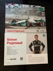 Simon Pagenaud 2016 Indy Car Indianapolis 500 Promo hero Card Autographed