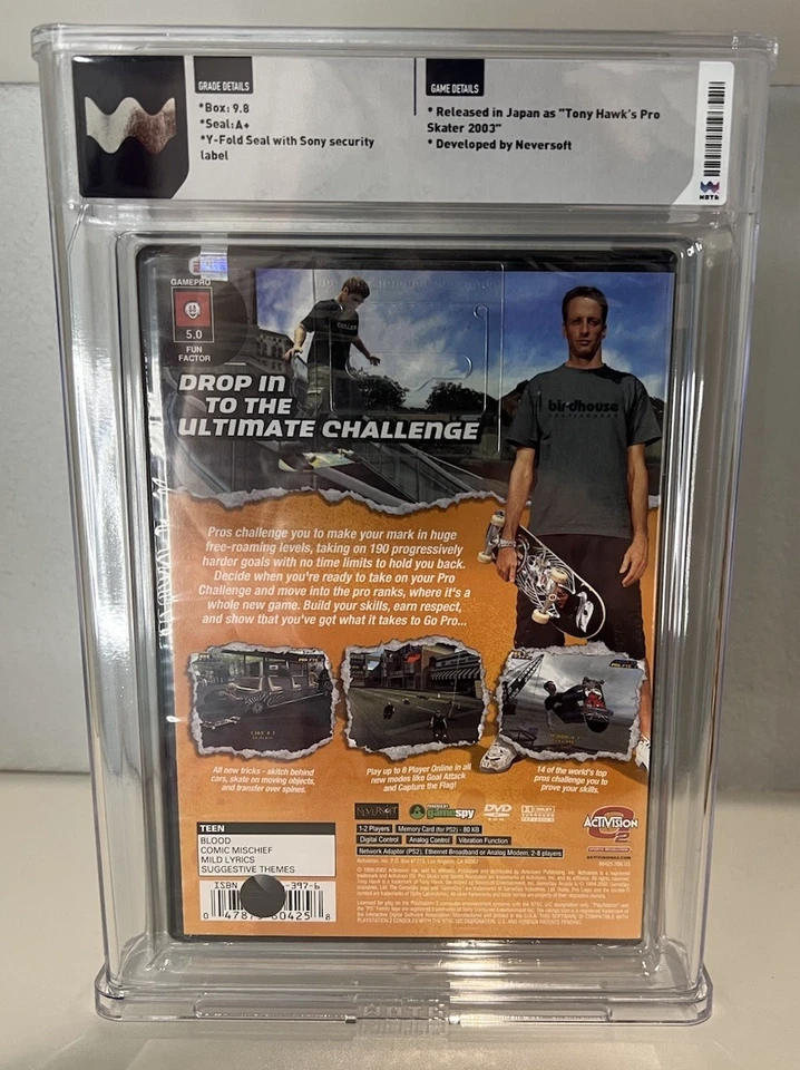 Tony Hawk Pro Skater 4 PS2 PlayStation 2 Sealed Recently Graded WATA 9.8 A+ NIB - Image 2 of 2
