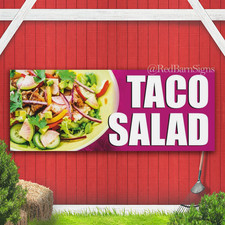 TACO SALAD mexican food burrito tacos nachos Indoor Outdoor Banner Sign