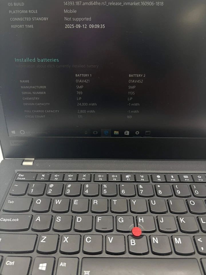 Portátil Lenovo T480s Negro - 256GB SSD, 12GB RAM, Core i5 8ª Gen Foto 3 de 4