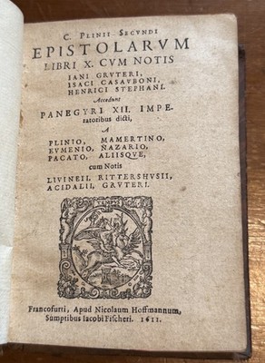 Epistolarum, Plinius, 1611, Siebzehnhundert sehr selten in Miniatur, Schnäppchen!!