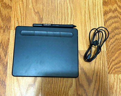 Wacom Intuos Graphics Tablet w/ Pen Stylus, USB Wired Cable, Black
