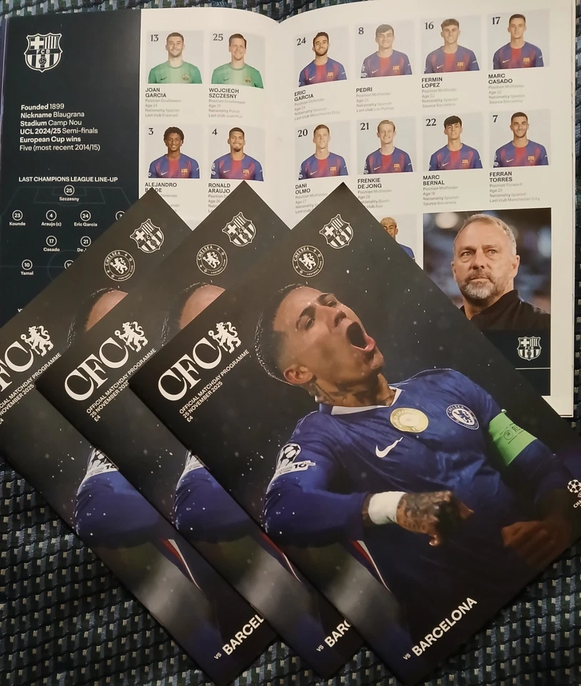 CHELSEA v BARCELONA CHAMPIONS LEAGUE PROGRAMME 25/11/2025 BUY IT NOW! - Image 2 of 4