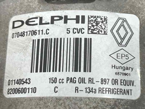 8200600110 151044 klimakompressor 7711368685 RENAULT MEGANE II BERLINA 5P 1.5