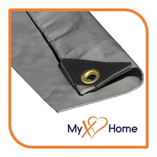 10 x 15 Silver Color 10 mil. Thick Heavy Duty Tarp by MyXOHome