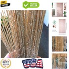 Elegant 2 Pack 39 x 79 Inch String Beaded Curtains - Champagne Boho Decor