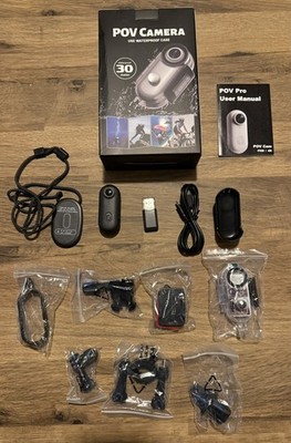 POV Pro 4K UHD Wearable POV Kamera + Zubehörpaket + 64GB SD-Karte