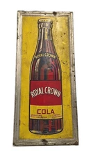 Vintage 1941 Nehi Royal Crown Cola 36" Advertising Embossed Vertical Bottle Sign