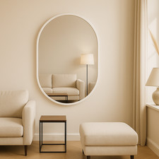 Oval Bathroom Mirror Wall Mounted Mirrors for Makeup Living Room