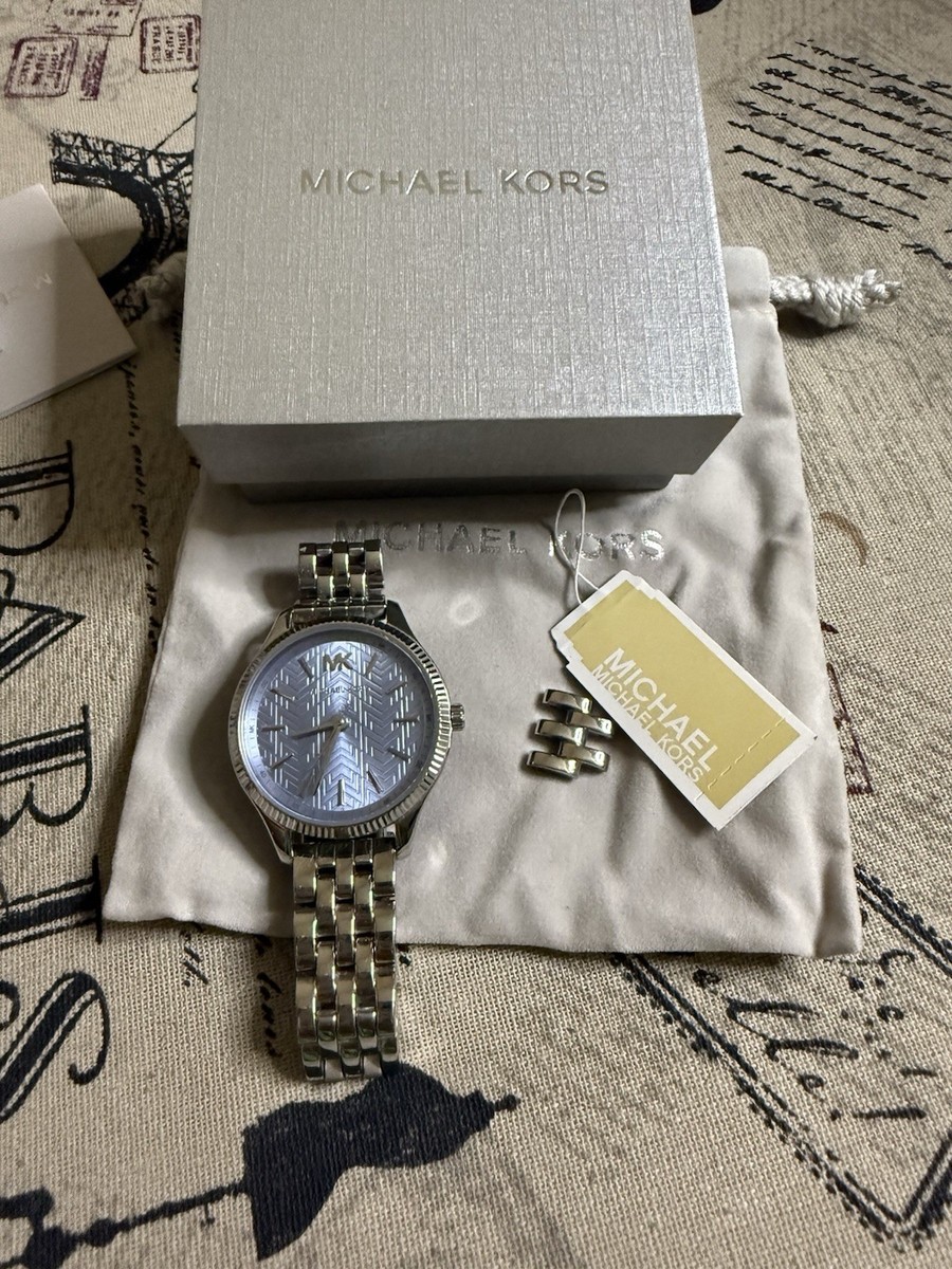Michael Kors Lexington 36mm Steel Blue Monogram Dial Ladies  display picture 1