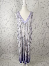 Simply Vera Wang Purple Tie Dye Jersey V-Neck Long Shift Dress | Women's 2X