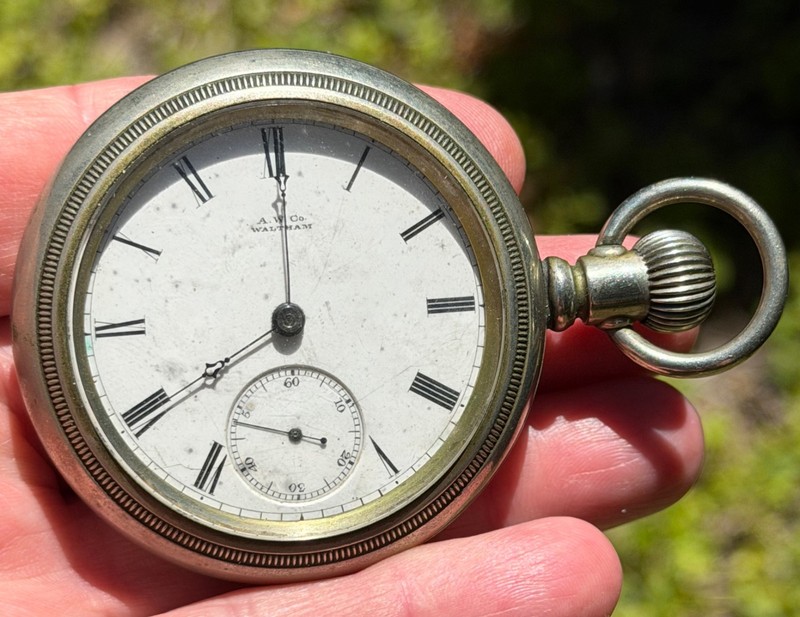 A.W. Co. WALTHAM SILVERODE PHILADELPHIA WATCH CASE CO. POCKET WATCH NOT WORKING