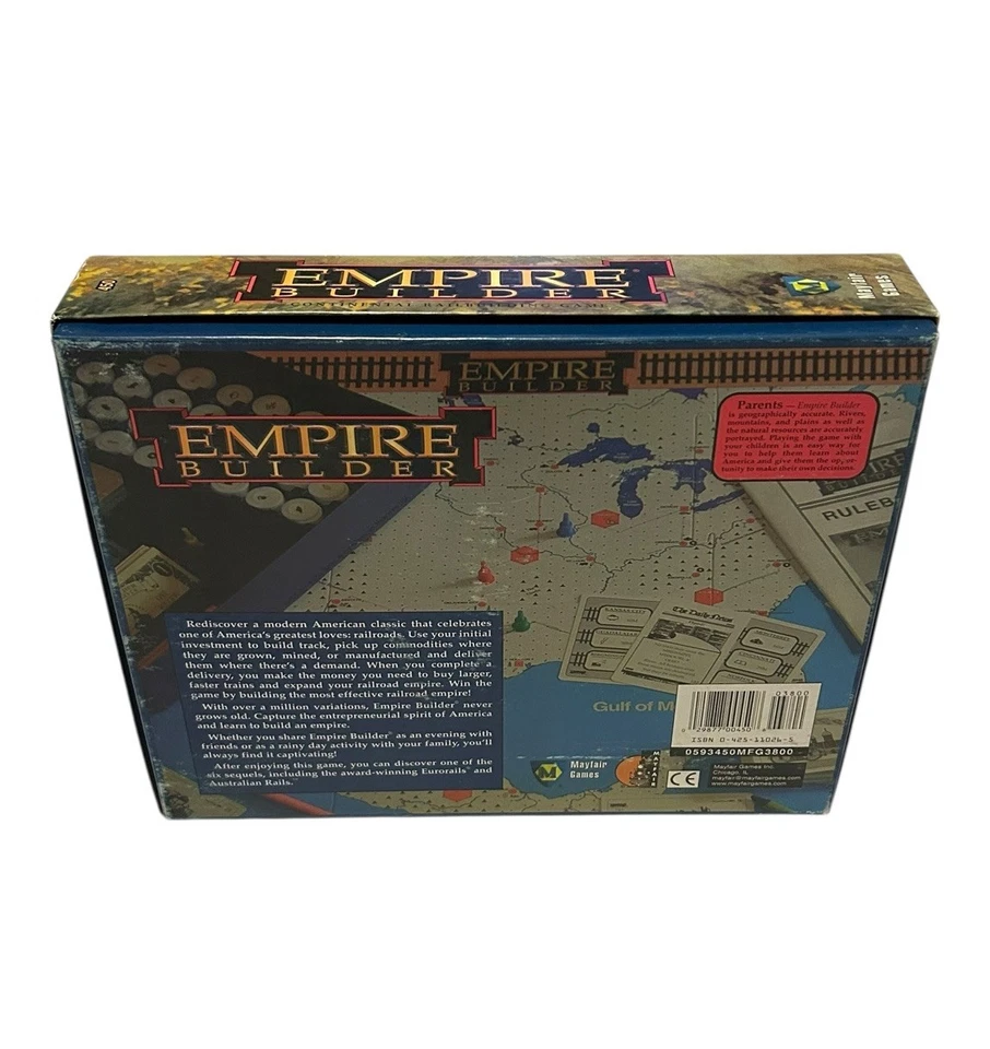 Empire Builder Railroad Juego de Mesa Mayfair Nueva Edición Caja Abierta Piezas Selladas Foto 2 de 4