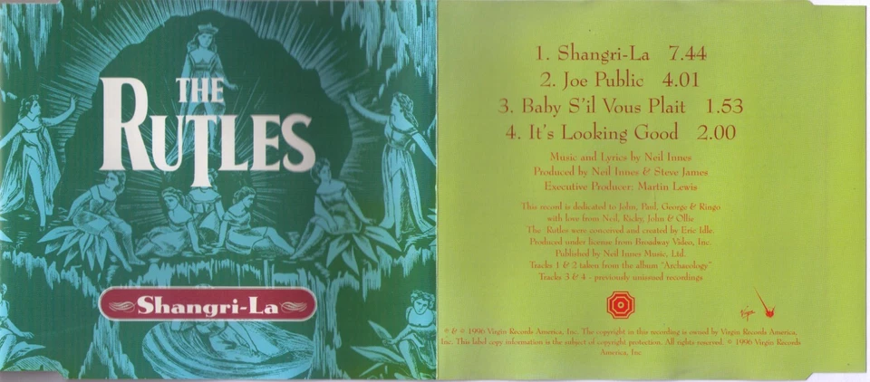 EP-CD THE RUTLES - SHANGRI-LA - VIRGIN VUSCD117 - UK 1996 - 4 Songs - near mint - Bild 2 von 3