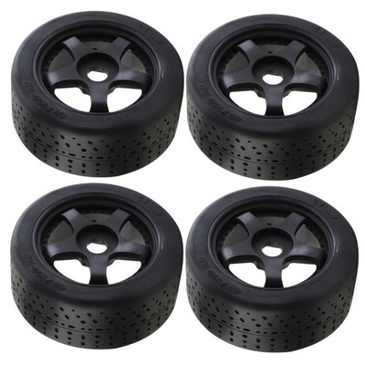 4Pcs 1/7 RC Car Plastic + Rubber Wheels Rim For ARRMA INFRACTION 6S ARA109001