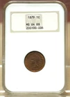 1879 INDIAN CENT NGC MS64RB  - OLD HOLDER 100006