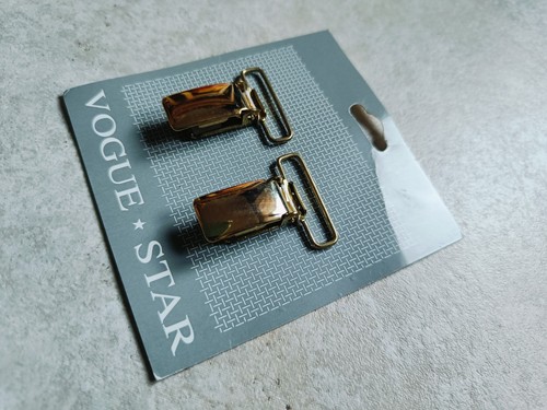 Vouge * Stern Metall Klammer Clip Schnallenverschluss - Gold - 25 mm - 2er Pack /BF 131 - Bild 2 von 4