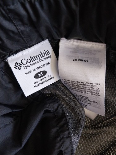 Columbia Waterproof Pullover Rain Pants Packable Mens Sz M 32x31 Mesh Lined - Picture 2 of 9