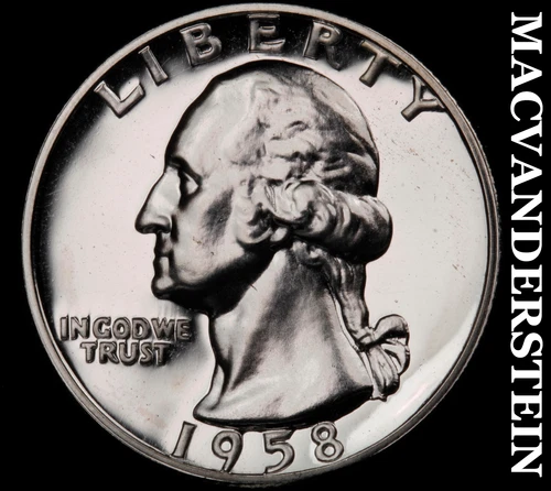 1958 Washington Quarter- Silver- Choice Gem Proof Luster No Reserve #J2711
