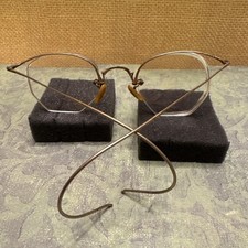 VTG American Optical Gold Filled Eyeglasses AO 1/10 12k GF Rimless Unusual Shape