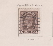Beau timbre ancien CANADA 1859-1915 Roi George V Oblitéré 2c