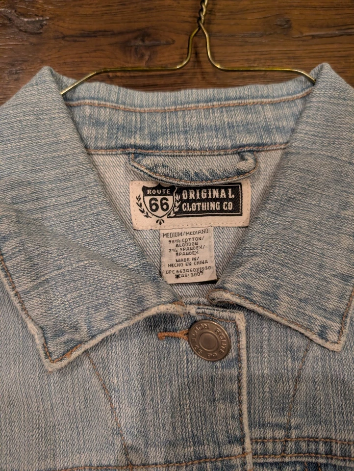 Women's Denim Jacket Route 66 Original Clothing Co. Size M - Classic Style - Image 2 of 3