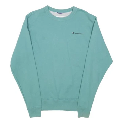 CHAMPION Sweatshirt à Col Ras Du Cou Manches Longues Vert Taille S - Photo 1/4