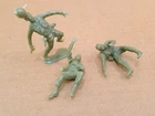 Marx Injured Soldiers - Lot of 3 - Vintage 1960's - Head Shot - Plastic Figures