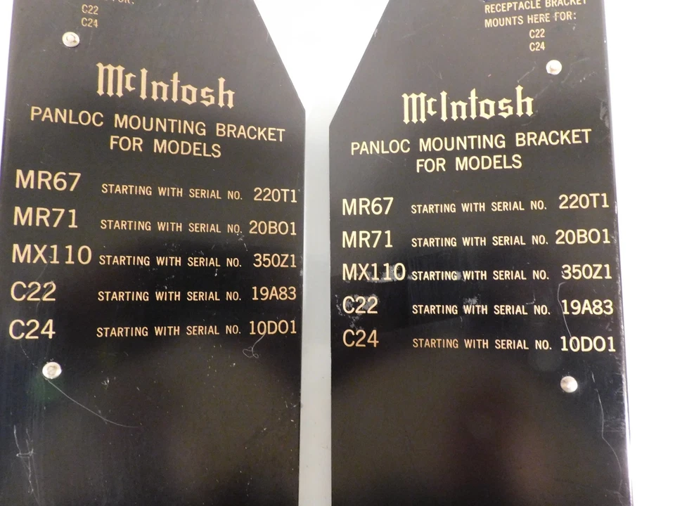 McIntosh Panloc Mounting Brackets C22 C24 MR67 MR71 MX110 Left/Right - Set - Image 2 of 4