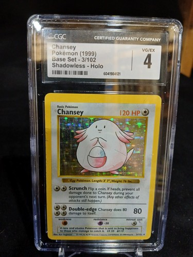 Chansey (Shadowless) graded CGC 4 for sale on eBay