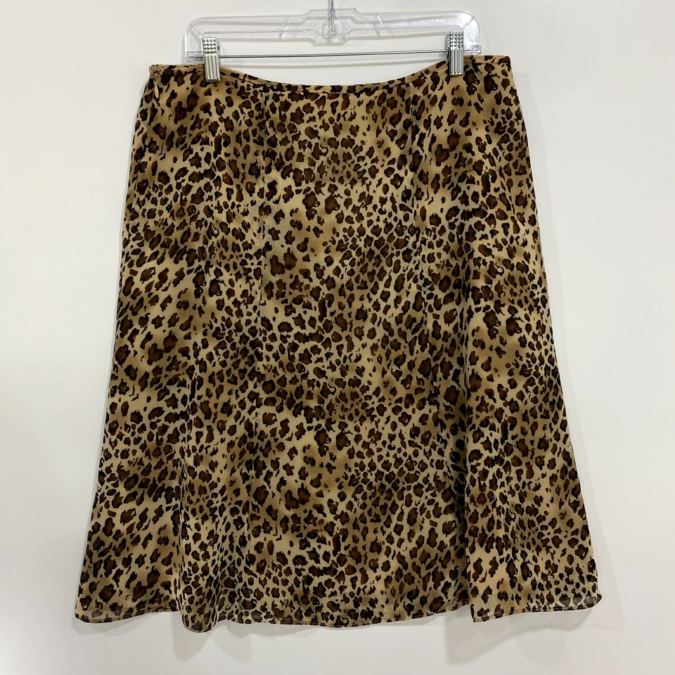 Le西装裙女式14码豹纹衬里流畅动物印花收藏品 — 第 2/4 张图片
