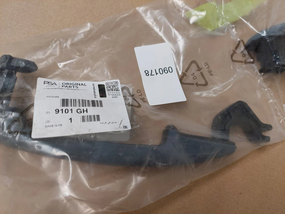 Peugeot Partner Mk2 Front Rear Exterior Door Handle 9101GH 2008 Mk1 Genuine NEW — 第 3/4 张图片