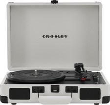 CR8005DP-WF Vintage 3-Speed Bluetooth Suitcase Record Player - White Farmhouse