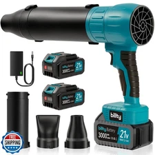 Billty Cordless Leaf Blower, Premium Handheld Leaf Blower + 3 Noz