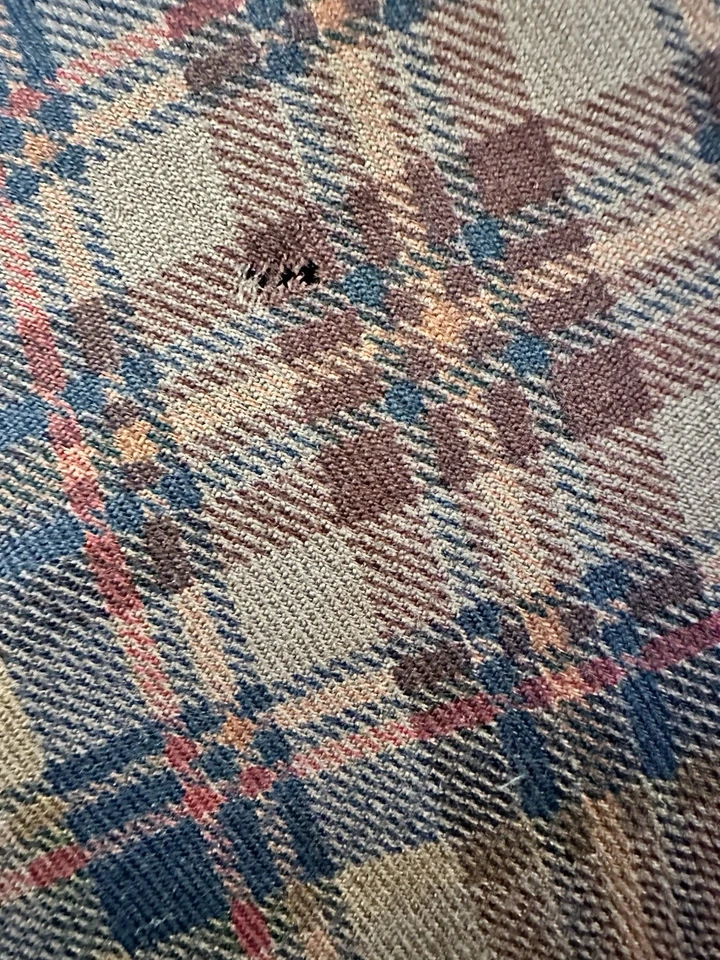 Falda larga vintage de lana Ralph Lauren a cuadros con dobladillo de cachemira para mujer 12 marrón Foto 3 de 4