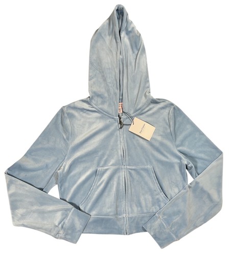 Juicy Couture Velour Tracksuit Set Rhinestones Heritage Blue XL NWT $199 - Picture 2 of 8