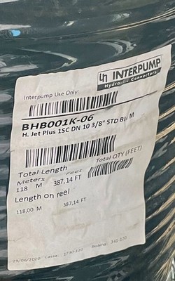 Interpump Hydraulic Hose H. Jet Plus 1SC DN 10 3/8'' STD BI/ M (387 Foot Spool)