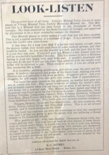 LOOK-LISTEN THE GREATEST BOON OF ALL TIMES AUTREY'S MINERAL TONIC KNOWN IN SOME