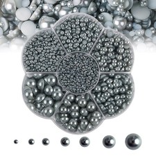 5600PCS Half Round Pearls Flatback Imitation Pearls for Crafts,7 Sizes for DI...