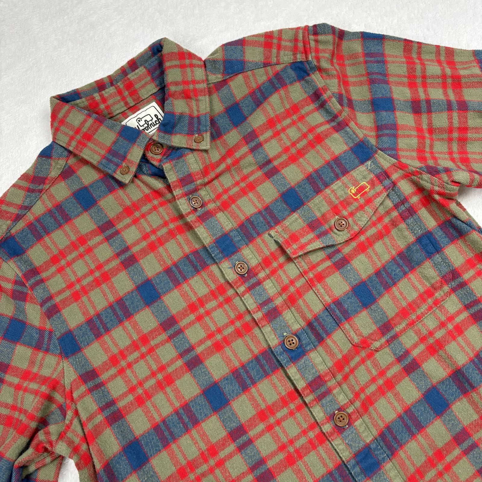Woolrich Shirt Mens S Green Plaid Vintage Long Sleeve Button-Up Regular Flannel