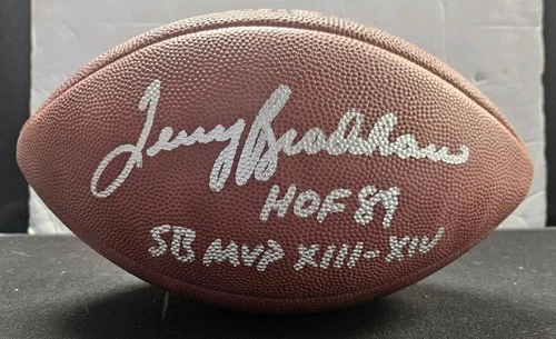 Terry Bradshaw Autographed Dual Inscribed Official Wilson NFL Football HOF COA