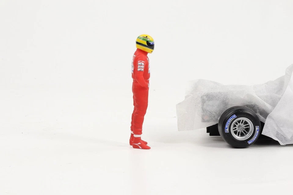 1:18 Cartrix Figurina Senna Mclaren 1991 Formula 1 F1 Resina Diorama 10 cm - Immagine 4 di 4