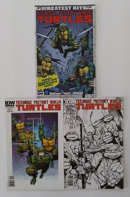 Teenage Mutant Ninja Turtles #1 2 & 3 (Simonson & Eastman Variant Set) IDW 2011