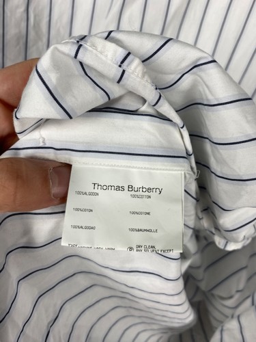 Men’s Thomas Burberry Shirt Button Up Luxury Size Large - Picture 10 of 13