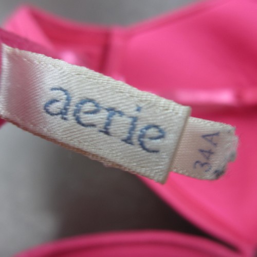 Aerie Bra Size 34A Pink Padded Wireless Adjustable Clasp Back - Picture 10 of 11