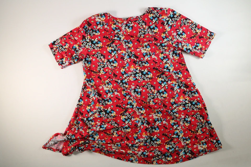 Vestido floral rojo LulaRoe para niñas talla XS USADO EN EXCELENTE ESTADO Foto 2 de 4